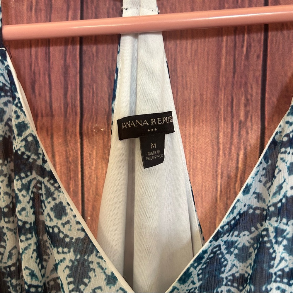 Banana Republic Printed Handkerchief Belted Midi Dress - Size M - Picture 4 of 10